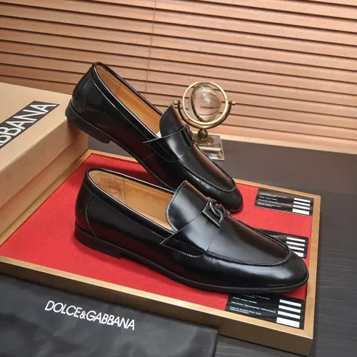 Replica Dolce & Gabbana D&G Leather Shoes For Men #1442855 $98.00 USD for Wholesale