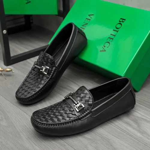 Replica Bottega Veneta BV Leather Shoes For Men #1443024 $80.00 USD for Wholesale