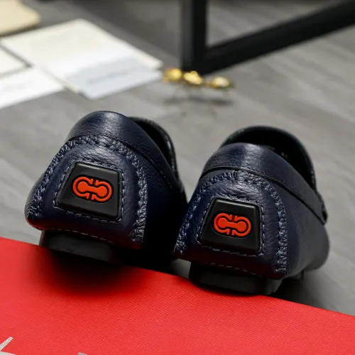 Replica Salvatore Ferragamo Leather Shoes For Men #1443615 $80.00 USD for Wholesale