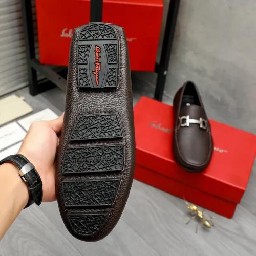 Replica Salvatore Ferragamo Leather Shoes For Men #1443616 $80.00 USD for Wholesale