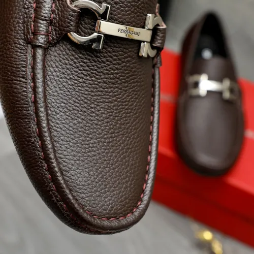 Replica Salvatore Ferragamo Leather Shoes For Men #1443616 $80.00 USD for Wholesale
