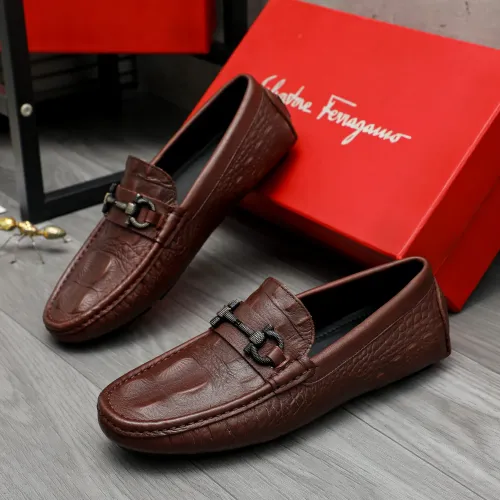 Salvatore Ferragamo Leather Shoes For Men #1443620