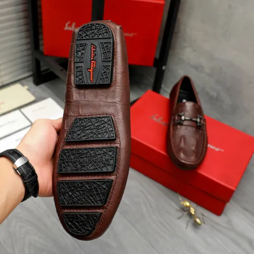 Replica Salvatore Ferragamo Leather Shoes For Men #1443620 $80.00 USD for Wholesale