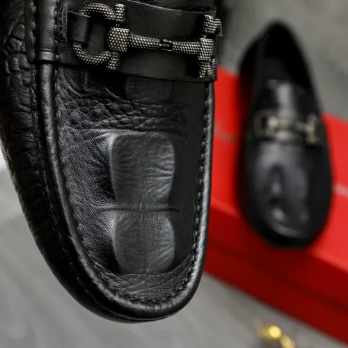Replica Salvatore Ferragamo Leather Shoes For Men #1443622 $80.00 USD for Wholesale