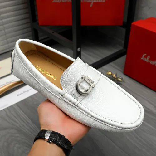 Replica Salvatore Ferragamo Leather Shoes For Men #1443626 $80.00 USD for Wholesale