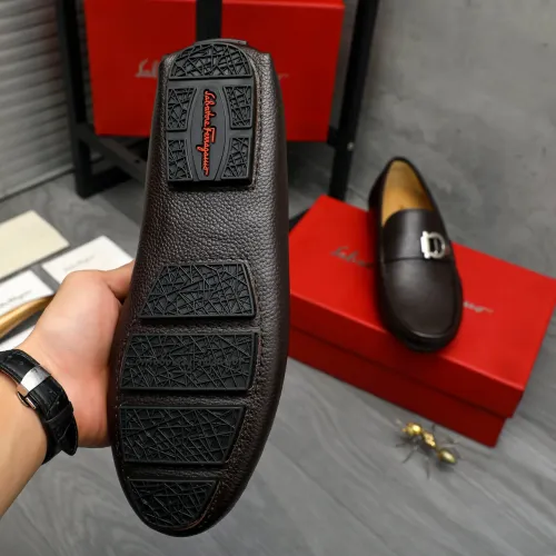 Replica Salvatore Ferragamo Leather Shoes For Men #1443627 $80.00 USD for Wholesale