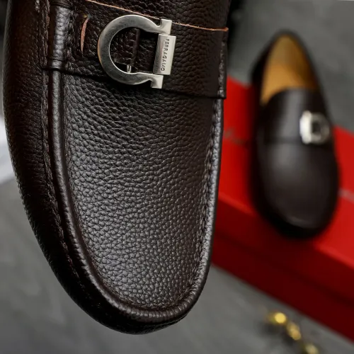 Replica Salvatore Ferragamo Leather Shoes For Men #1443627 $80.00 USD for Wholesale
