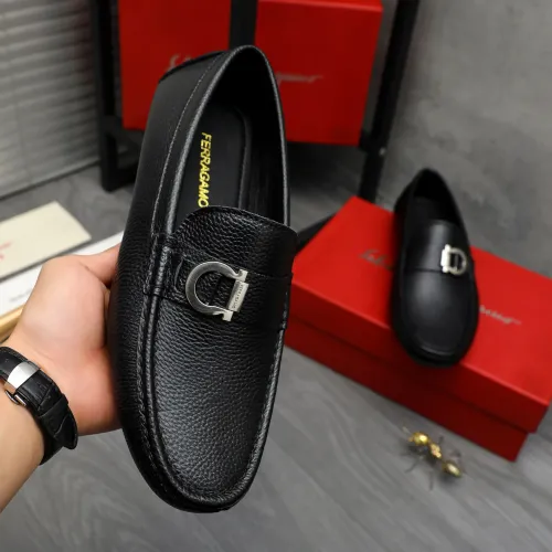 Replica Salvatore Ferragamo Leather Shoes For Men #1443628 $80.00 USD for Wholesale