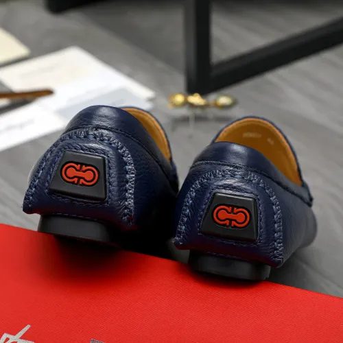 Replica Salvatore Ferragamo Leather Shoes For Men #1443630 $80.00 USD for Wholesale