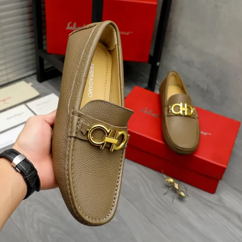 Replica Salvatore Ferragamo Leather Shoes For Men #1443632 $80.00 USD for Wholesale