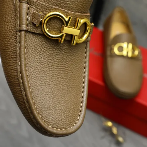 Replica Salvatore Ferragamo Leather Shoes For Men #1443632 $80.00 USD for Wholesale