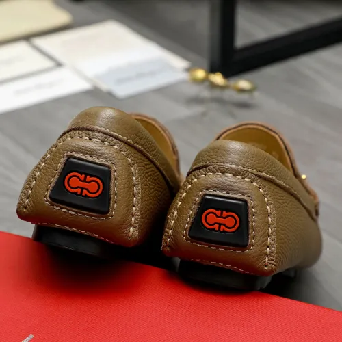 Replica Salvatore Ferragamo Leather Shoes For Men #1443632 $80.00 USD for Wholesale