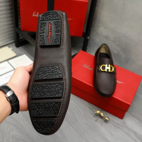 Replica Salvatore Ferragamo Leather Shoes For Men #1443633 $80.00 USD for Wholesale