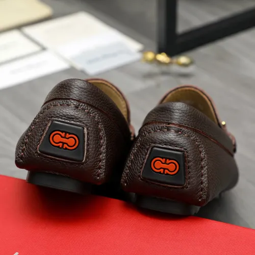 Replica Salvatore Ferragamo Leather Shoes For Men #1443633 $80.00 USD for Wholesale