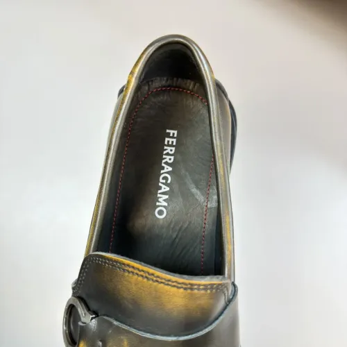 Replica Salvatore Ferragamo Leather Shoes For Men #1443640 $155.00 USD for Wholesale