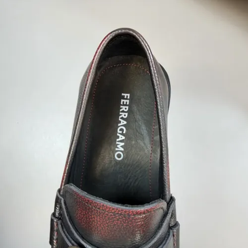 Replica Salvatore Ferragamo Leather Shoes For Men #1443645 $155.00 USD for Wholesale