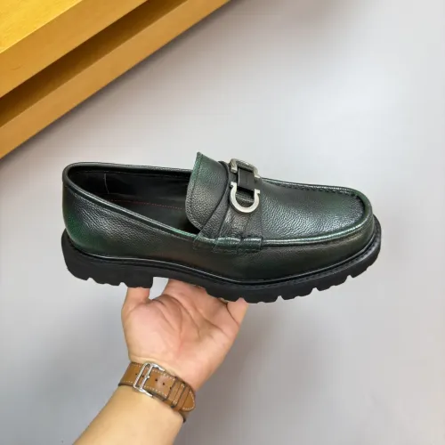 Replica Salvatore Ferragamo Leather Shoes For Men #1443646 $155.00 USD for Wholesale