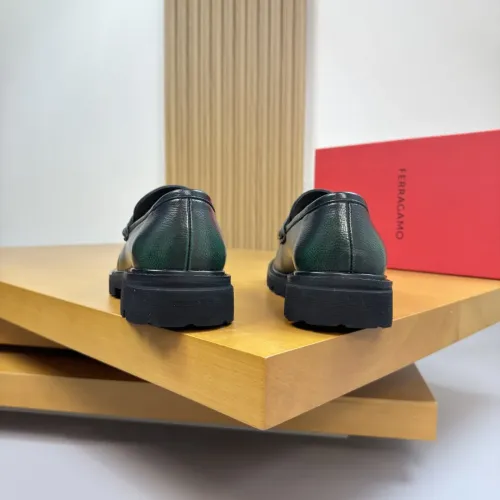 Replica Salvatore Ferragamo Leather Shoes For Men #1443646 $155.00 USD for Wholesale