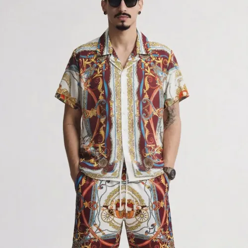 Replica Versace Tracksuits Short Sleeved For Men #1444854 $76.00 USD for Wholesale