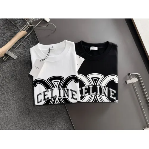 Replica Celine T-Shirts Short Sleeved For Men #1445557 $40.00 USD for Wholesale