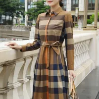 $85.00 USD Burberry Dresses Long Sleeved For Women #1440048
