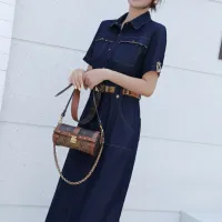 $85.00 USD Burberry Dresses Short Sleeved For Women #1440061