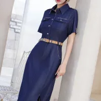 $85.00 USD Burberry Dresses Short Sleeved For Women #1440063