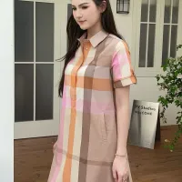 $85.00 USD Burberry Dresses Short Sleeved For Women #1440069