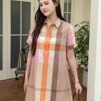 $85.00 USD Burberry Dresses Short Sleeved For Women #1440069
