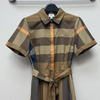 $85.00 USD Burberry Dresses Short Sleeved For Women #1440078