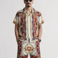 $76.00 USD Versace Tracksuits Short Sleeved For Men #1444854