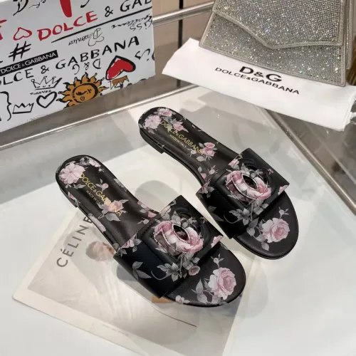 Replica Dolce & Gabbana D&G Slippers For Women #1453393 $85.00 USD for Wholesale