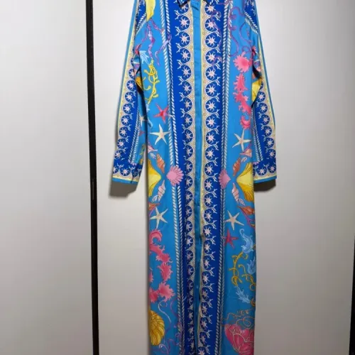 Replica Versace Dresses Long Sleeved For Women #1454442 $98.00 USD for Wholesale