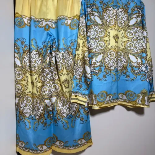 Replica Versace Pajamas Long Sleeved For Women #1454517 $102.00 USD for Wholesale
