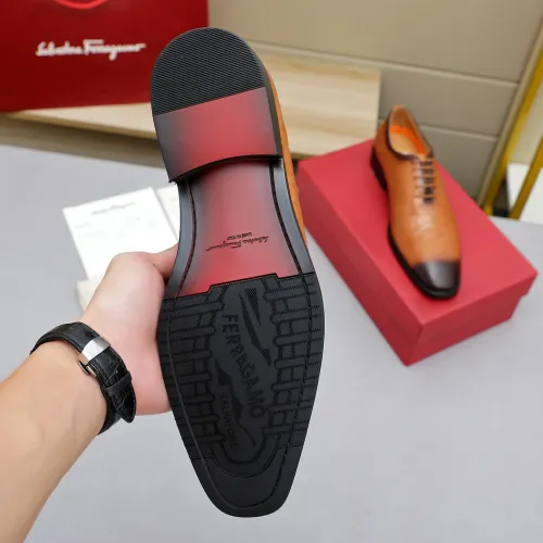 Replica Salvatore Ferragamo Leather Shoes For Men #1454974 $92.00 USD for Wholesale
