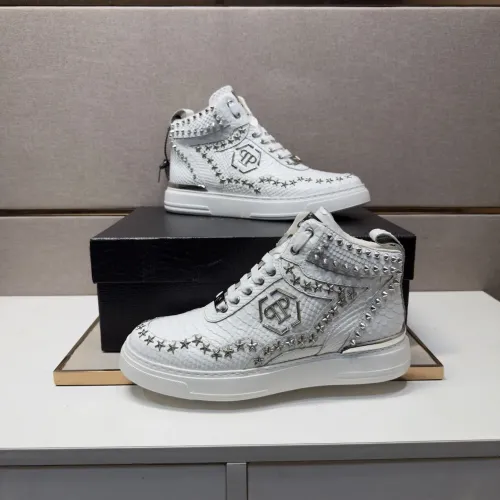 Philipp Plein PP High Tops Shoes For Men #1455198, $132.00 USD, [ITEM#1455198], Philipp Plein PP High Tops Shoes