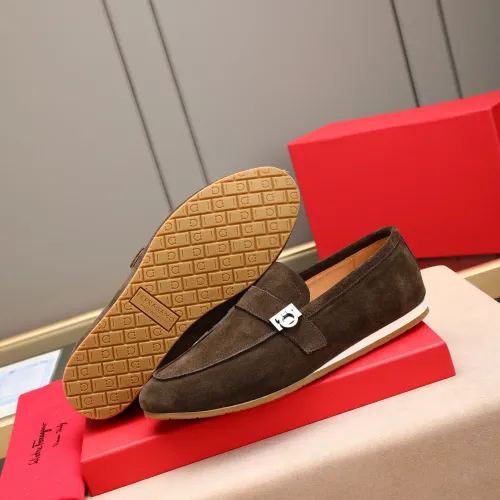 Replica Salvatore Ferragamo Leather Shoes For Men #1455657 $92.00 USD for Wholesale