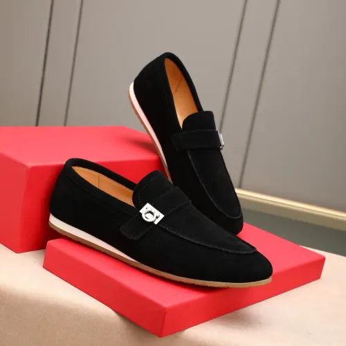 Replica Salvatore Ferragamo Leather Shoes For Men #1455659 $92.00 USD for Wholesale