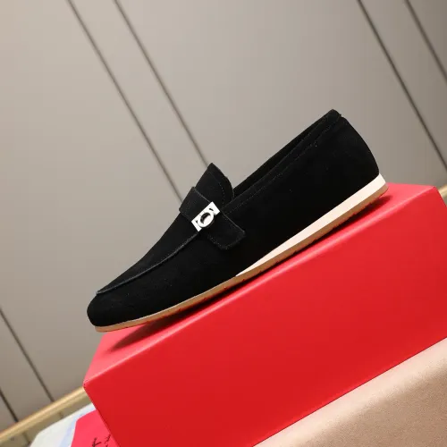Replica Salvatore Ferragamo Leather Shoes For Men #1455659 $92.00 USD for Wholesale