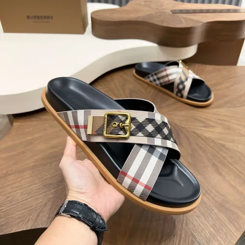 Replica Burberry Slippers For Men #1455705 $60.00 USD for Wholesale