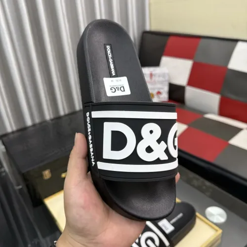 Replica Dolce & Gabbana D&G Slippers For Men #1455717 $45.00 USD for Wholesale