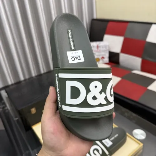 Replica Dolce & Gabbana D&G Slippers For Men #1455719 $45.00 USD for Wholesale