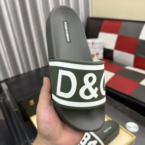 Replica Dolce & Gabbana D&G Slippers For Men #1455730 $45.00 USD for Wholesale