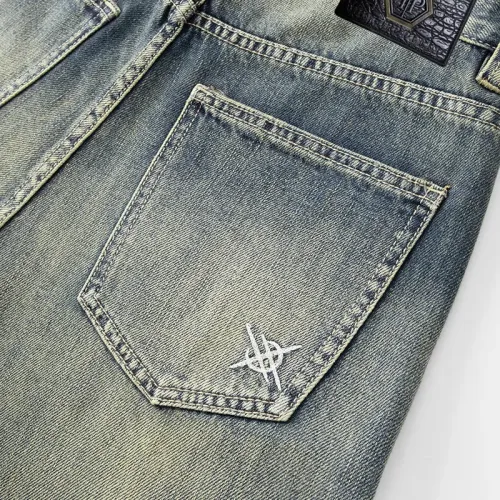 Replica Philipp Plein PP Jeans For Men #1457816 $48.00 USD for Wholesale