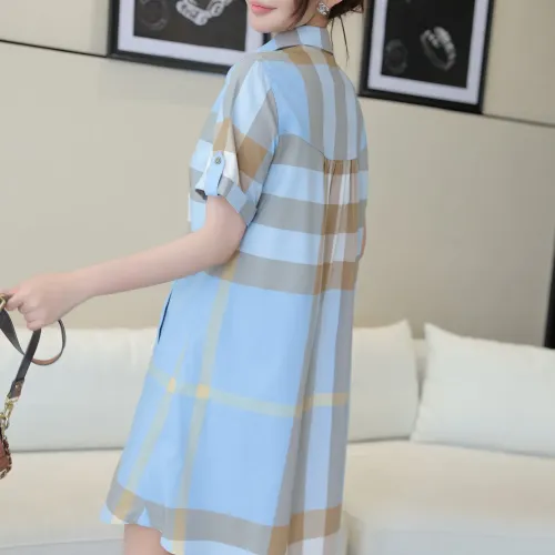 Replica Burberry Dresses Short Sleeved For Women #1458859 $85.00 USD for Wholesale