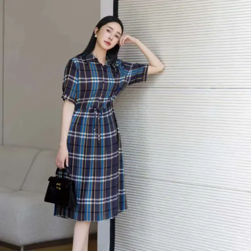 Replica Burberry Dresses Short Sleeved For Women #1458861 $85.00 USD for Wholesale