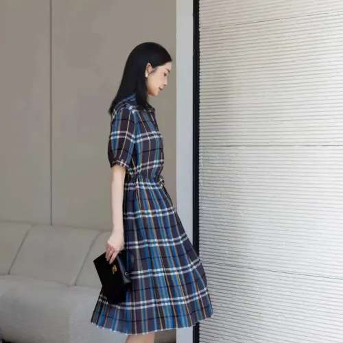 Replica Burberry Dresses Short Sleeved For Women #1458861 $85.00 USD for Wholesale