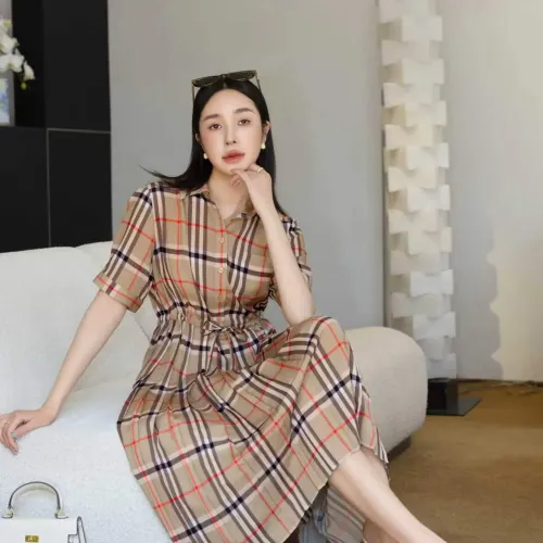 Replica Burberry Dresses Short Sleeved For Women #1458862 $85.00 USD for Wholesale