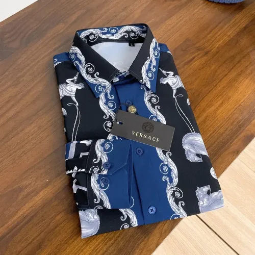 Replica Versace Shirts Long Sleeved For Men #1459139 $76.00 USD for Wholesale