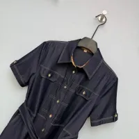 $130.00 USD Burberry Dresses Short Sleeved For Women #1453212